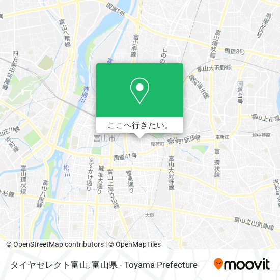 タイヤセレクト富山地図