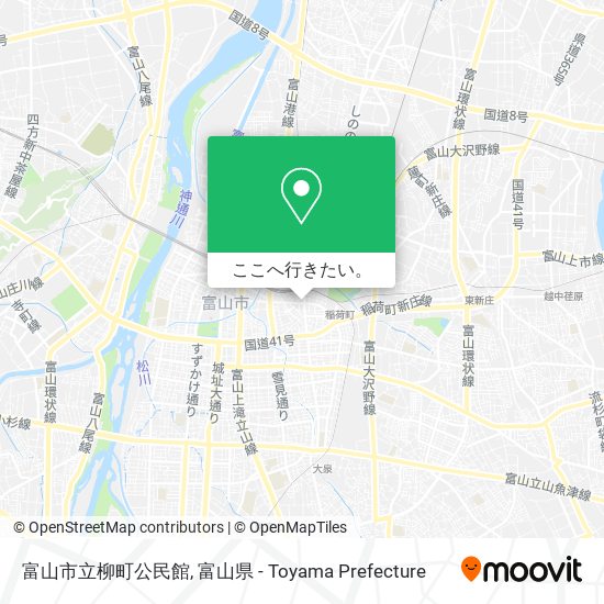 富山市立柳町公民館地図