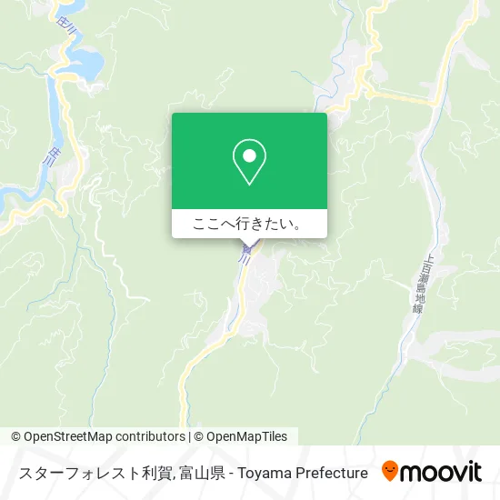 スターフォレスト利賀地図