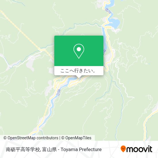 南砺平高等学校地図