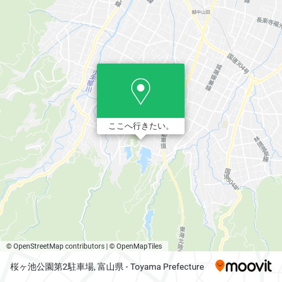 桜ヶ池公園第2駐車場地図