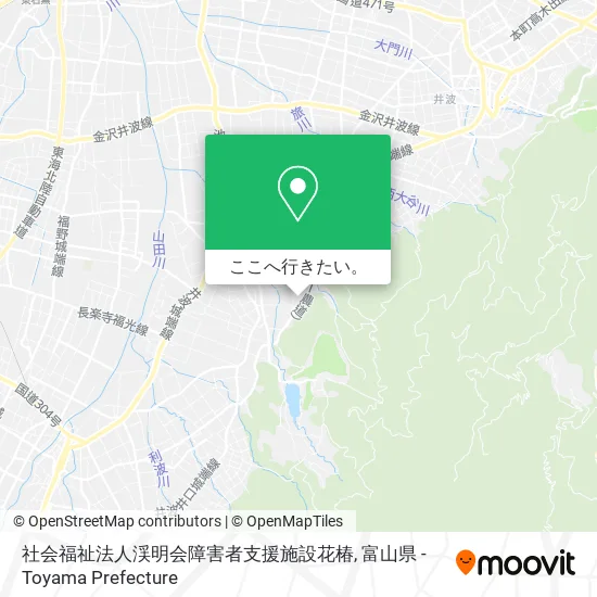 社会福祉法人渓明会障害者支援施設花椿地図