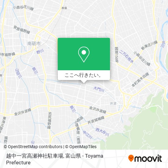 越中一宮高瀬神社駐車場地図
