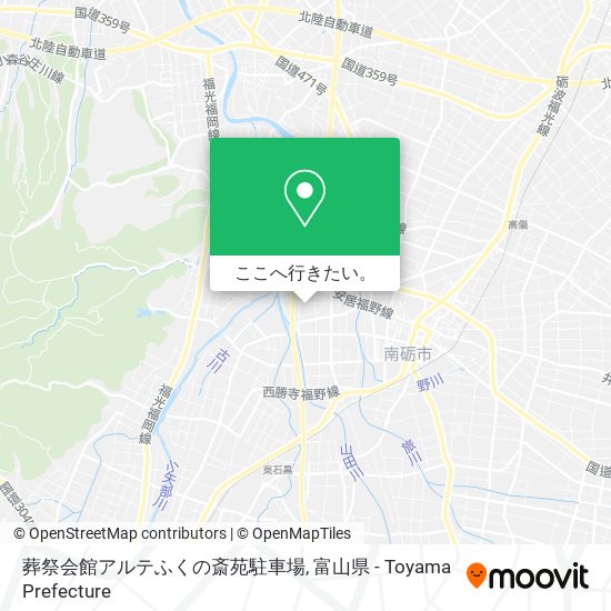葬祭会館アルテふくの斎苑駐車場地図