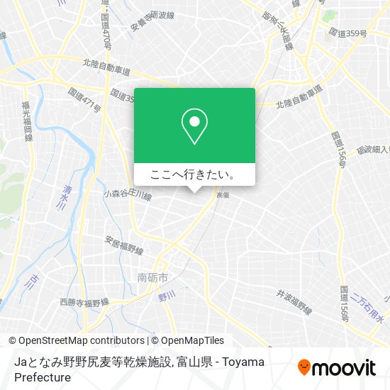 Jaとなみ野野尻麦等乾燥施設地図