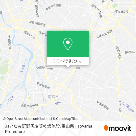 Jaとなみ野野尻麦等乾燥施設地図