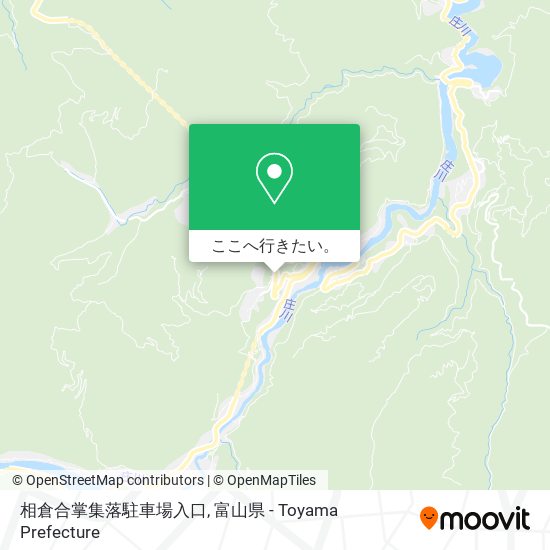 相倉合掌集落駐車場入口地図