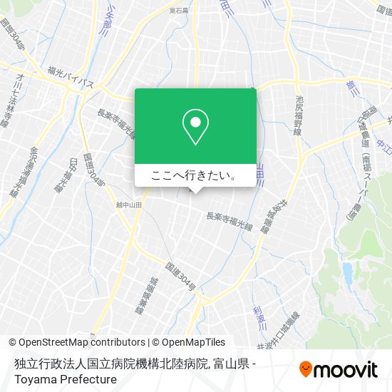 独立行政法人国立病院機構北陸病院地図