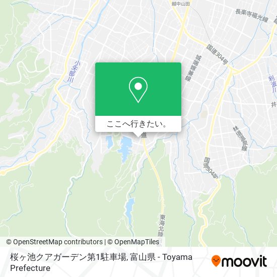 桜ヶ池クアガーデン第1駐車場地図