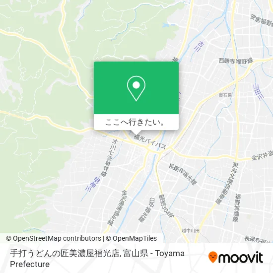 手打うどんの匠美濃屋福光店地図