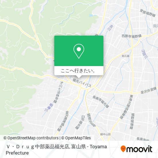 Ｖ・Ｄｒｕｇ中部薬品福光店地図