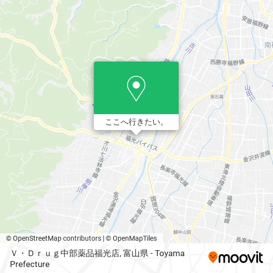 Ｖ・Ｄｒｕｇ中部薬品福光店地図