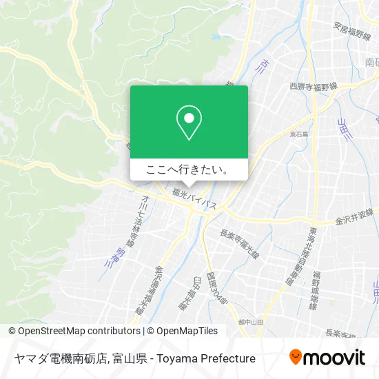 ヤマダ電機南砺店地図
