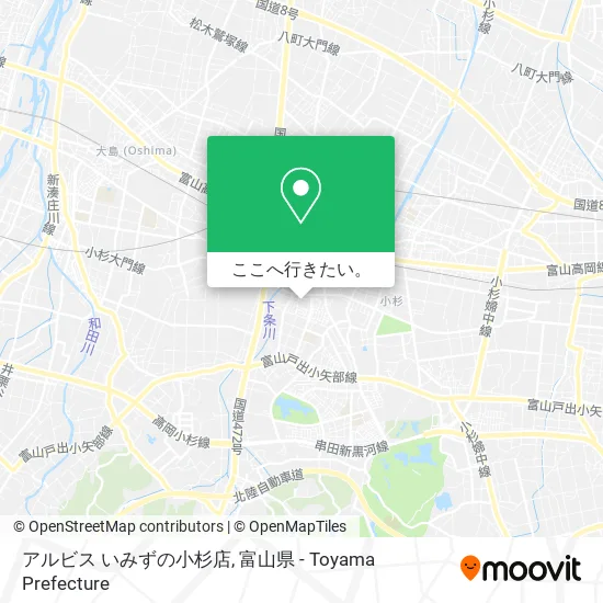 アルビス いみずの小杉店地図