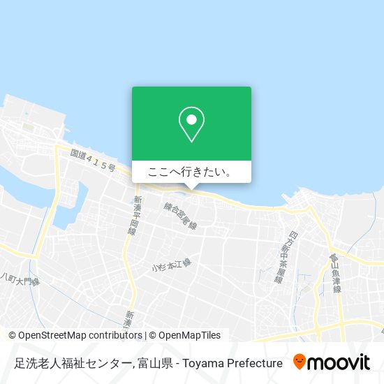 足洗老人福祉センター地図