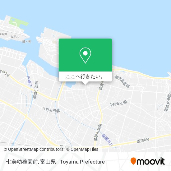 七美幼稚園前地図