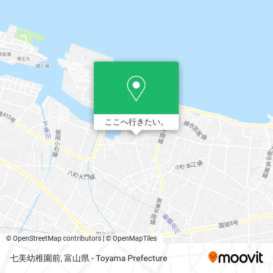 七美幼稚園前地図