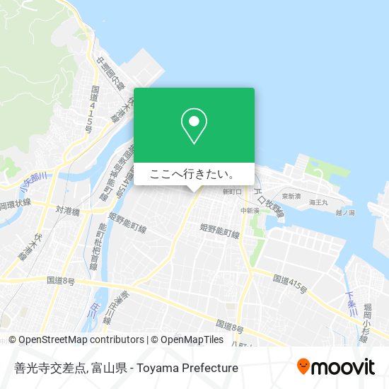 善光寺交差点地図