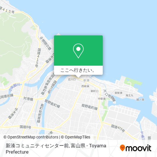 新湊コミュニティセンター前地図