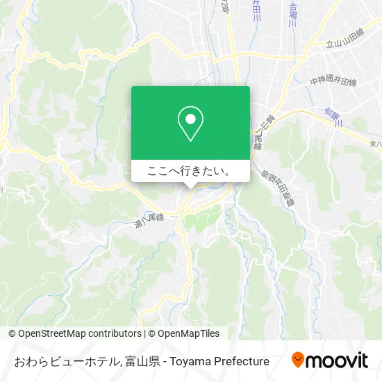 おわらビューホテル地図