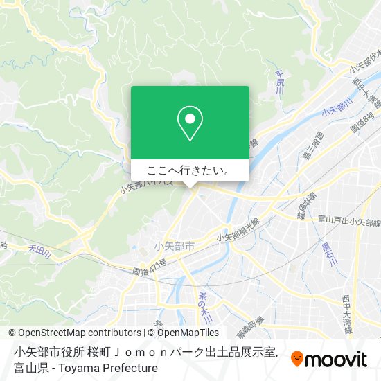 小矢部市役所 桜町Ｊｏｍｏｎパーク出土品展示室地図