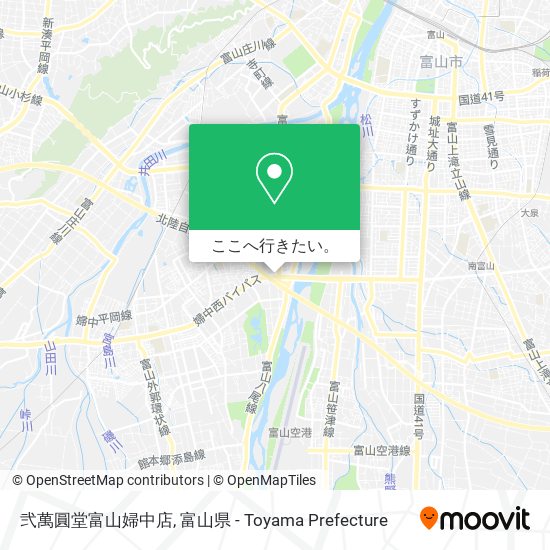 弐萬圓堂富山婦中店地図