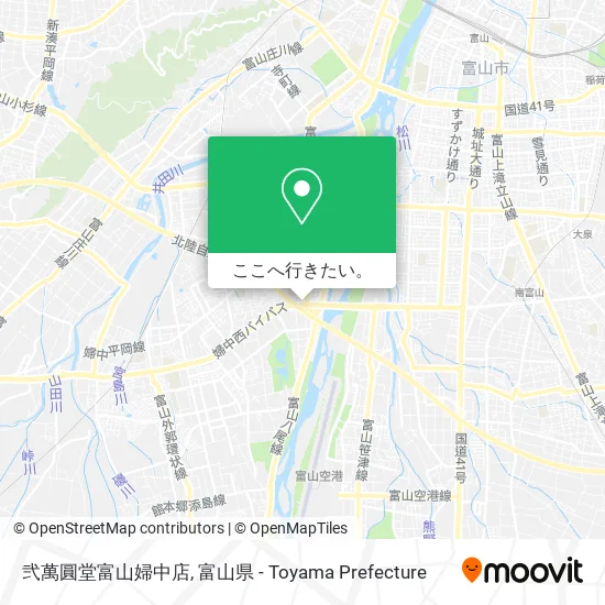 弐萬圓堂富山婦中店地図