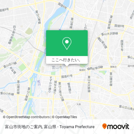 富山市街地のご案内地図