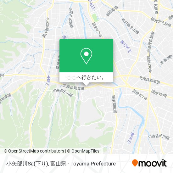 小矢部川Sa(下り)地図