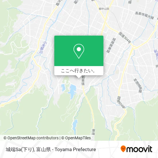城端Sa(下り)地図