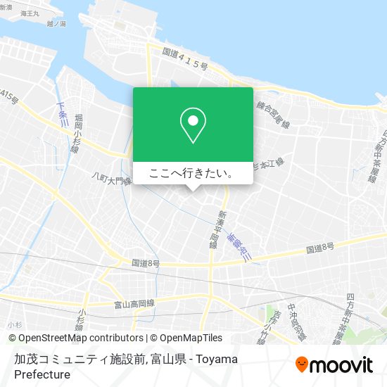 加茂コミュニティ施設前地図