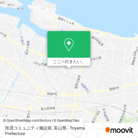 加茂コミュニティ施設前地図