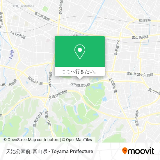 天池公園前地図