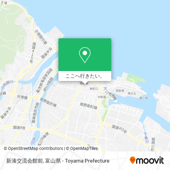 新湊交流会館前地図