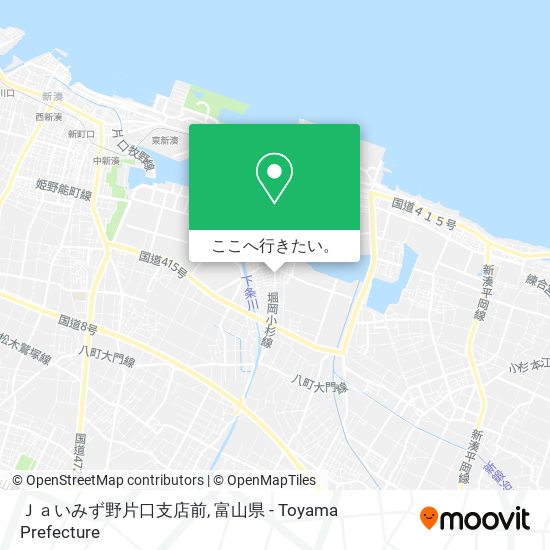 Ｊａいみず野片口支店前地図