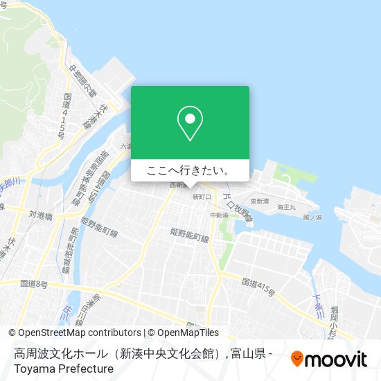 高周波文化ホール（新湊中央文化会館）地図