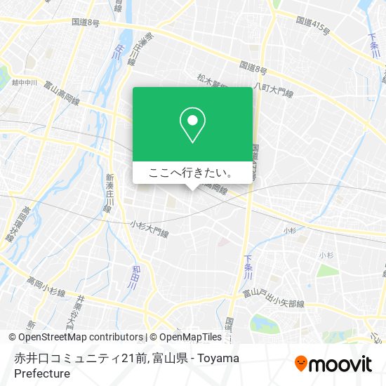 赤井口コミュニティ21前地図