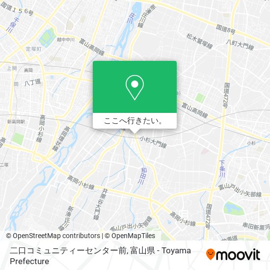 二口コミュニティーセンター前地図