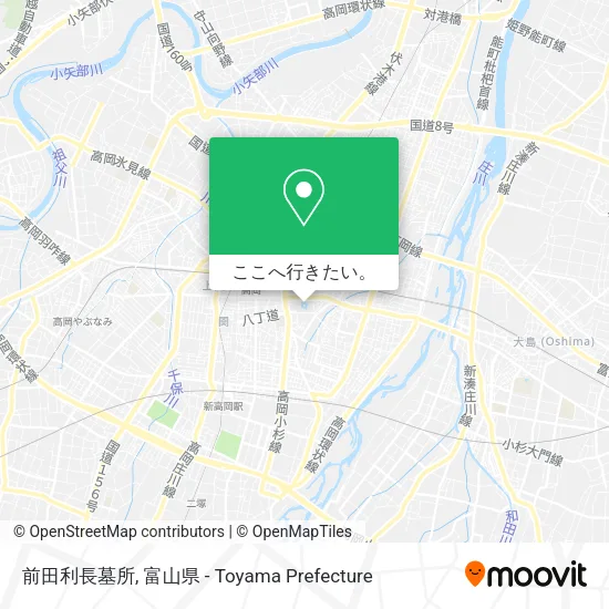前田利長墓所地図