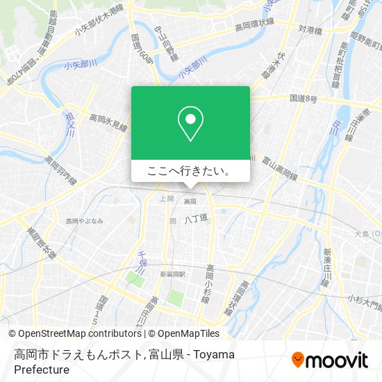 高岡市ドラえもんポスト地図