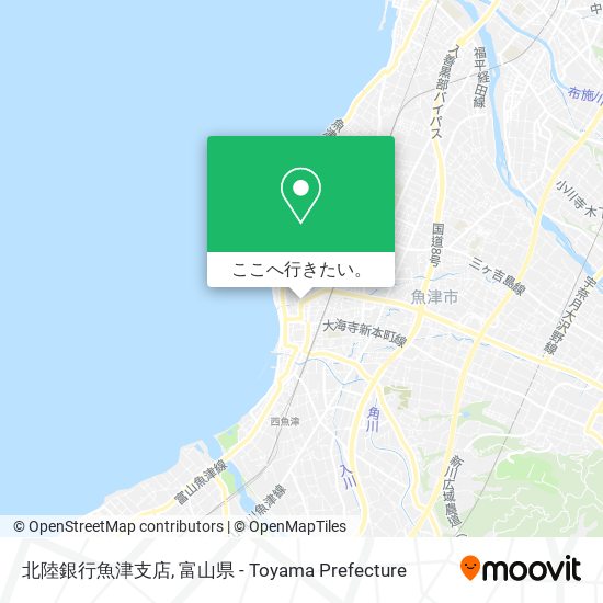 北陸銀行魚津支店地図