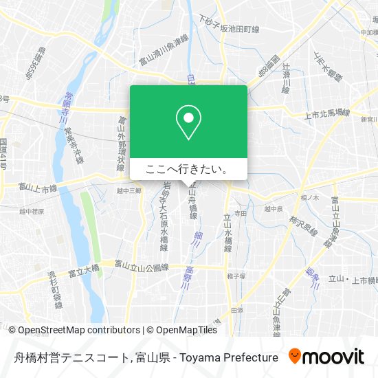 舟橋村営テニスコート地図