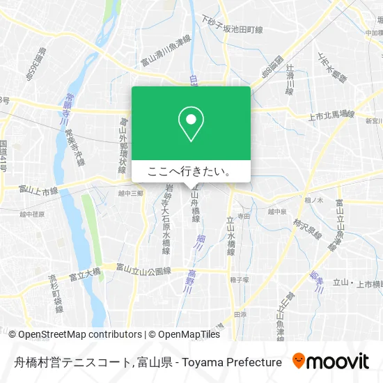 舟橋村営テニスコート地図