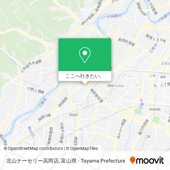 北山ナーセリー高岡店地図