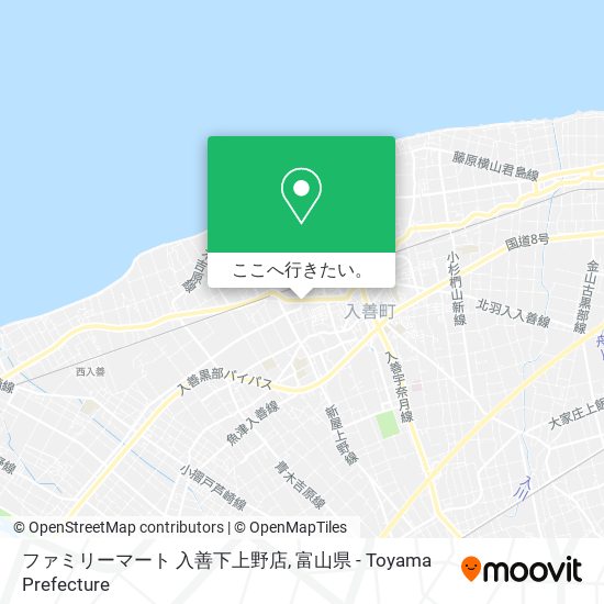 ファミリーマート 入善下上野店地図