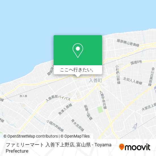 ファミリーマート 入善下上野店地図