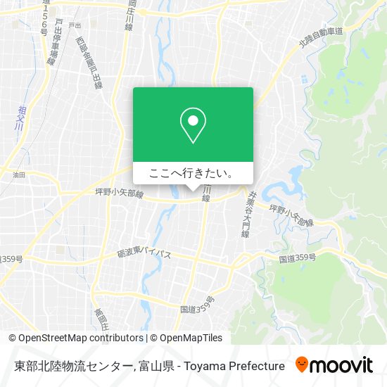 東部北陸物流センター地図