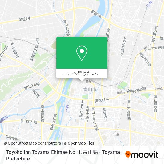 Toyoko Inn Toyama Ekimae No. 1地図