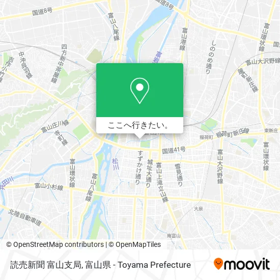 読売新聞 富山支局地図