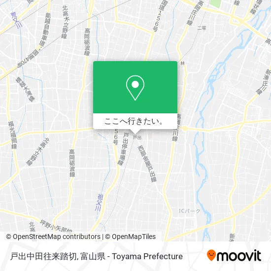 戸出中田往来踏切地図
